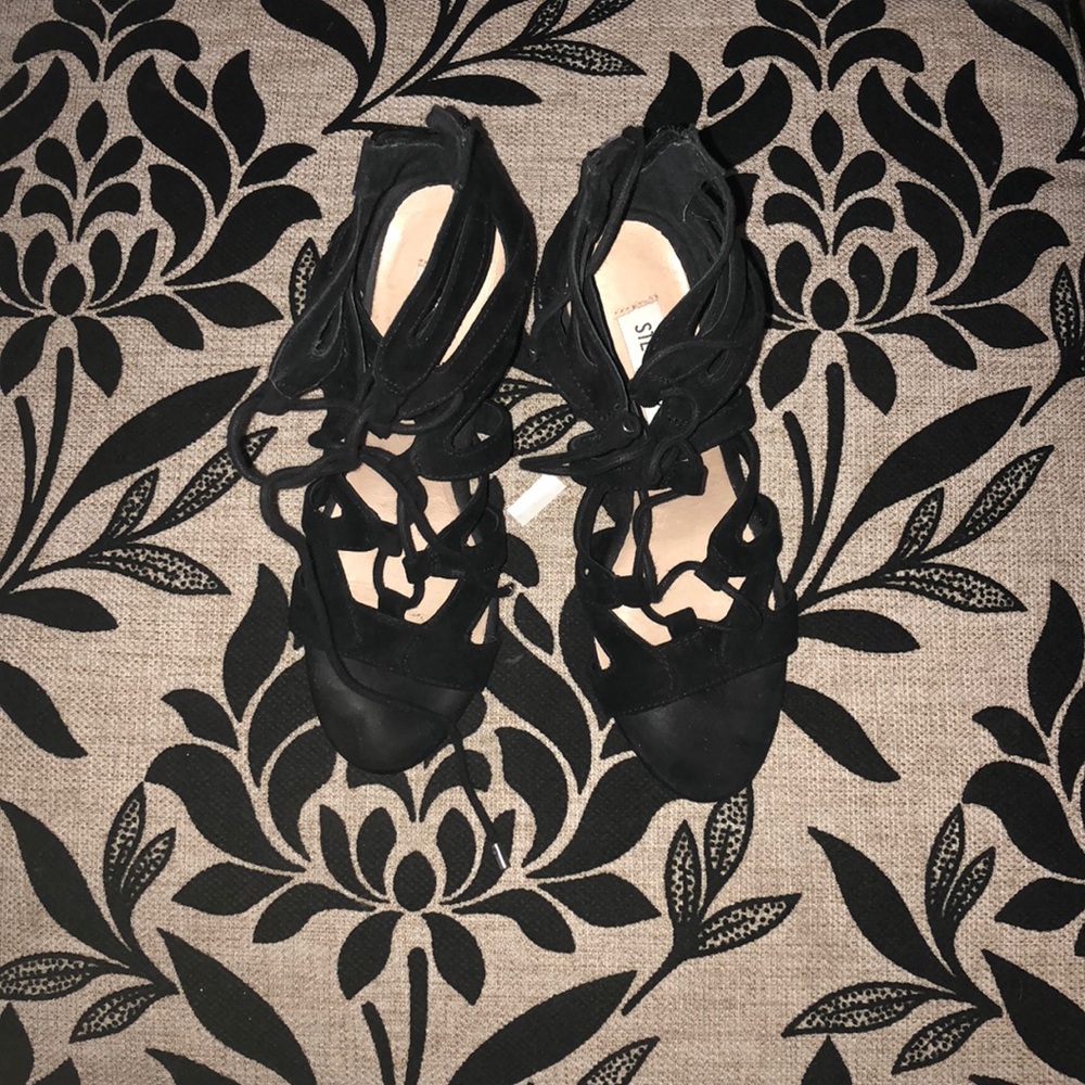 Gorgeous lace up block heels